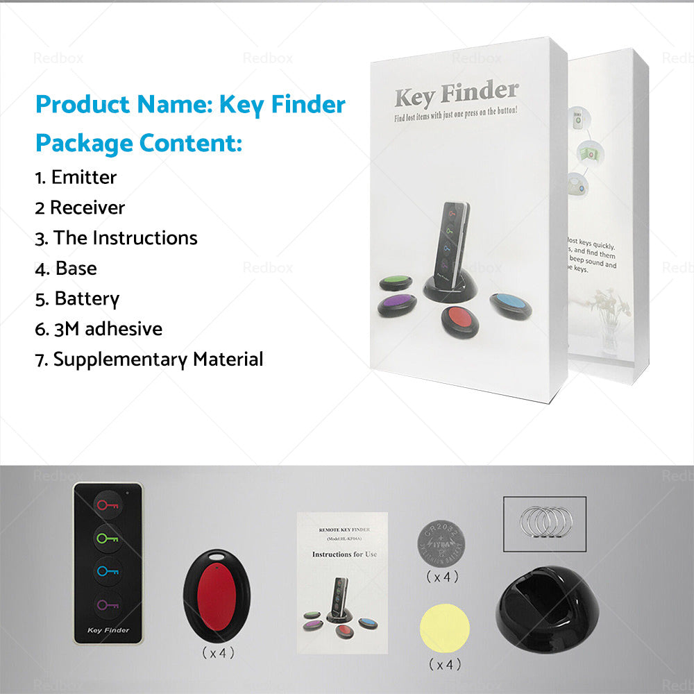 Wireless Key Finder RF Item Locator Item Tracker Support Remote Control