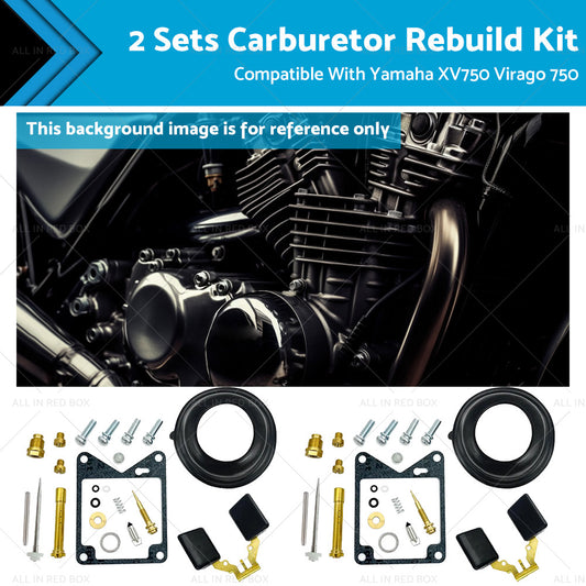 2 Sets Carburetor Rebuild Repair Kit Suitable For Yamaha XV750 Virago 1981-1983