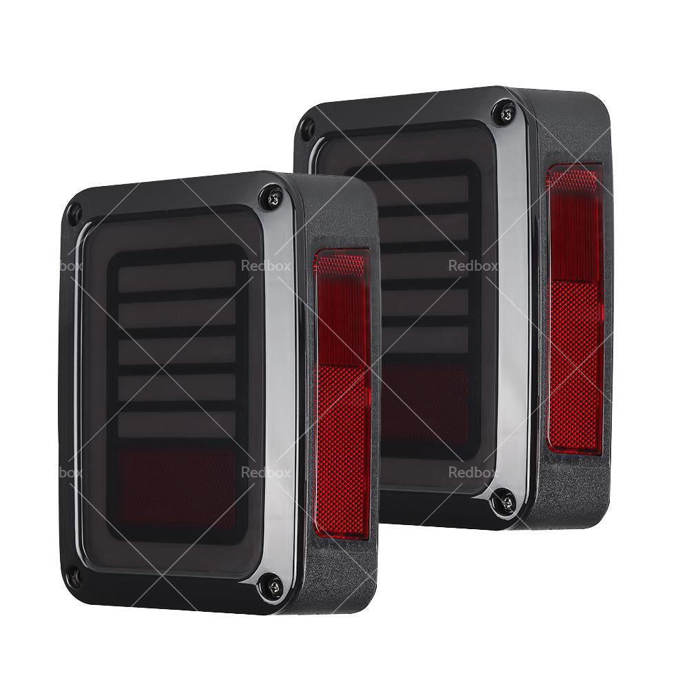 Smoked Black LED Tail Lights Rear Lamp Fits for Jeep Wrangler JK 2007-2017