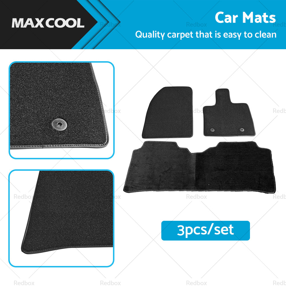 3Pcs or Set Classic Carpet Car Mats Suitable For BYD Atto 3 2022 Black