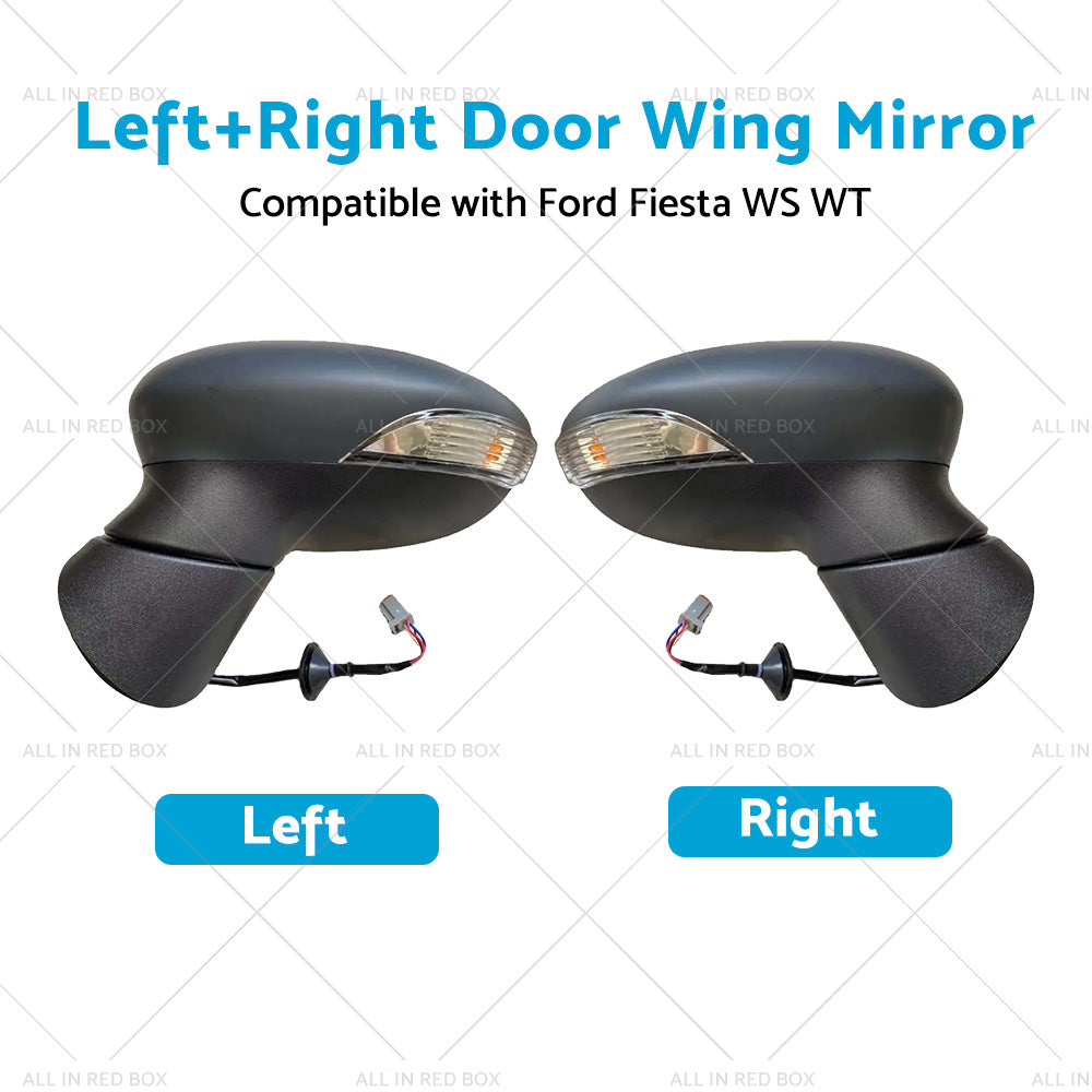 RH  LH Pair Electric Door Mirror No Heat Suitable For Ford Fiesta WS WT 08~17