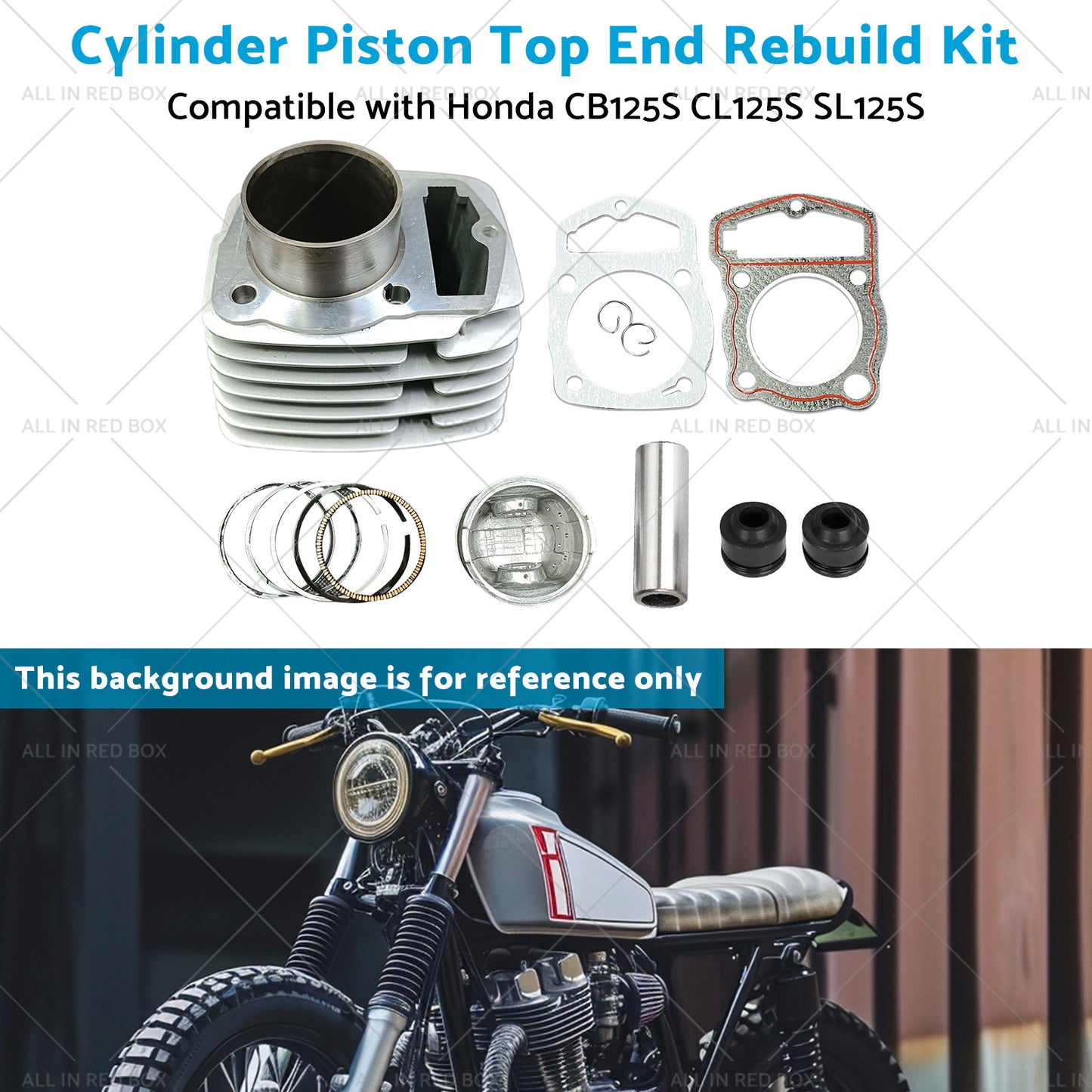 CL125S SL125S Cylinder Piston Top End Rebuild Kit Suitablefor Honda CB125S 71-85