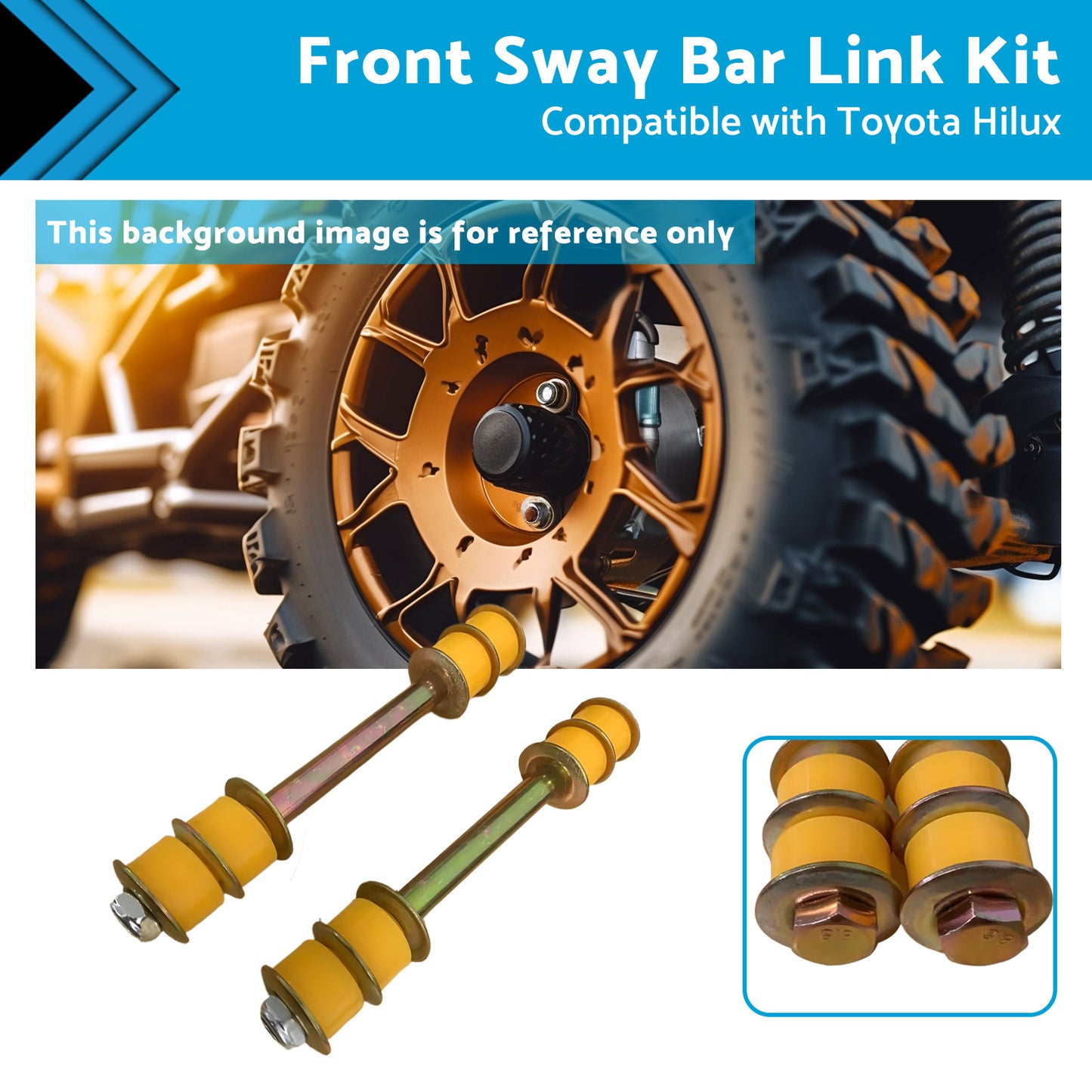 {{ 2 X Front Sway Bar Link Kit Suitablefor 88-05 Toyota Hilux KZN165R LN107R LN167R }} - Buy Car Parts Online at {{ Kaka Auto Parts }}.