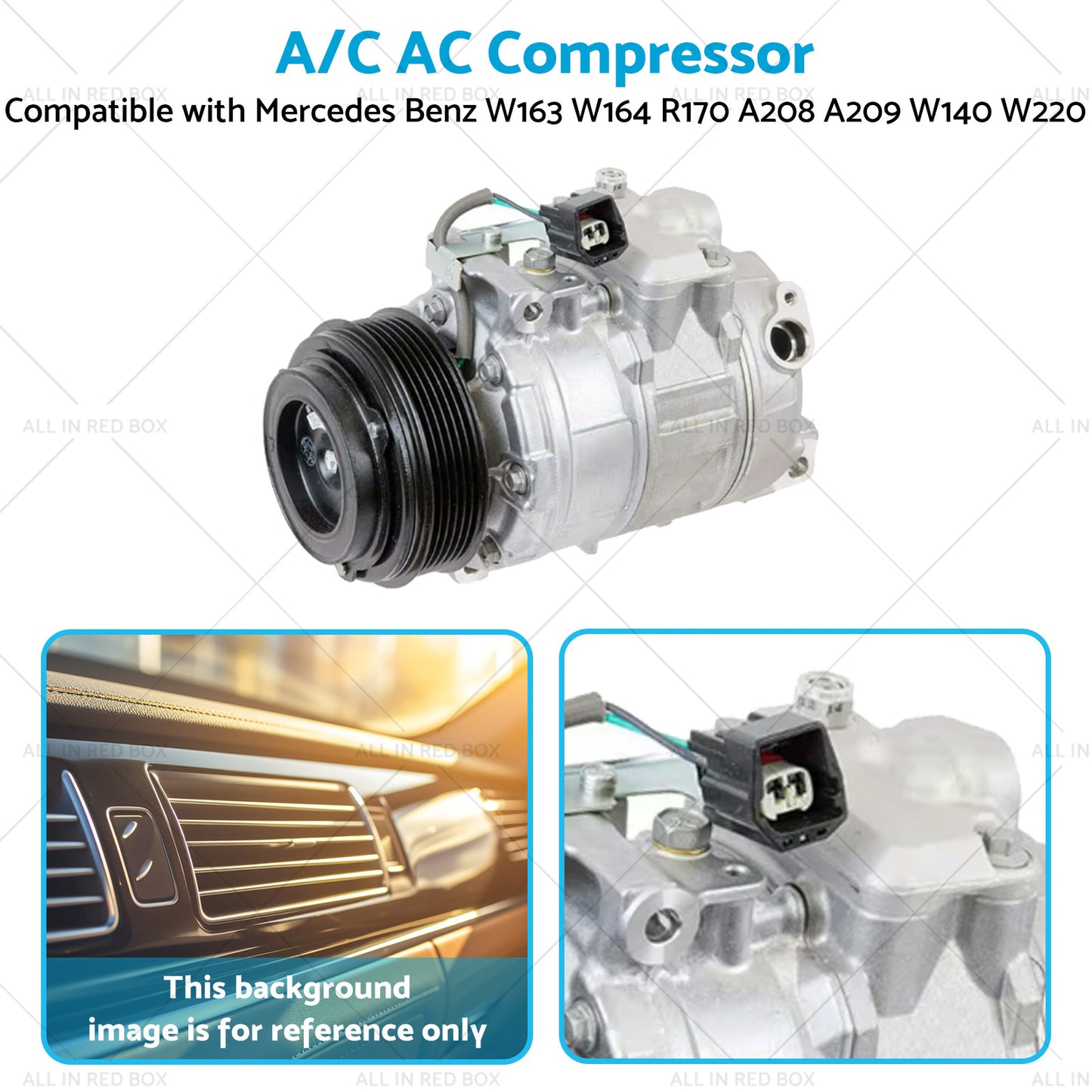 A or C AC Compressor Suitable for Mercedes Benz W163 W164 R170 A208 A209 W140 W220