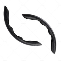 2x Black Carbon Fiber Car Steering Wheel Booster Non-Slip Cover Trim Accessories