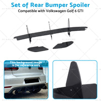 Rear Bumper Lip Diffuser Spoiler Suitable For VW Golf 6 MK6 GTI 2010-2014