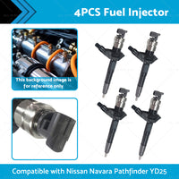 4PCS Diesel Fuel Injector Suitable for Nissan Navara Pathfinder YD25 095000-6250