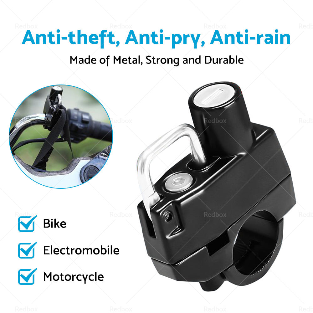 Motorcycle Helmet Lock 22mm 25mm Handlebar Frame Tube Suitable For Harley