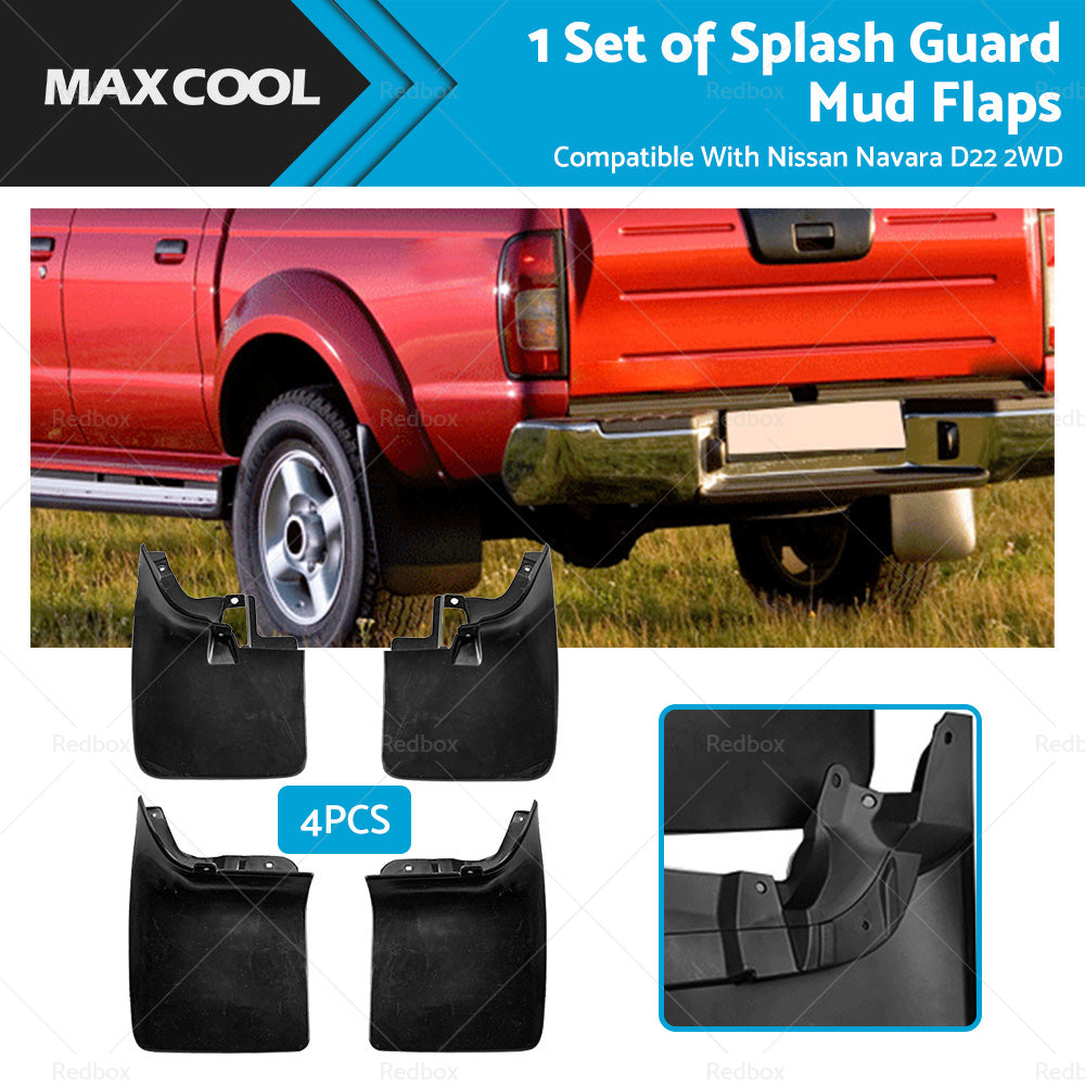 Splash Guard Mud Flaps Front Rear Suitable For Nissan Navara D22 2WD 1998-2005