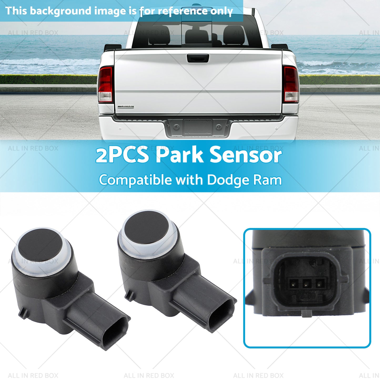 1EW63TZZAA 2x Park Sensor Suitablefor 09-18 Dodge Ram Chrysler 300 Dodge Journey