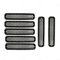 Front Mesh Grille Inserts Grill Cover Trim Suitbale For Jeep Wrangler TJ 97-06