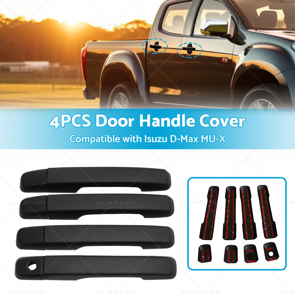 4PCS Door Handle Cover Trim Suitable for Isuzu D-Max DMax MUX MU-X 2012 - 2015