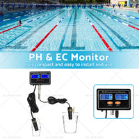 Online PH  and  EC Conductivity Monitor Meter Tester Rechargeable Aquaculture Pond