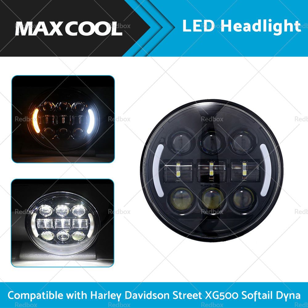 LED Motorcycle Headlight Suitable For Harley Davidson Street XG500 Softail Dyna