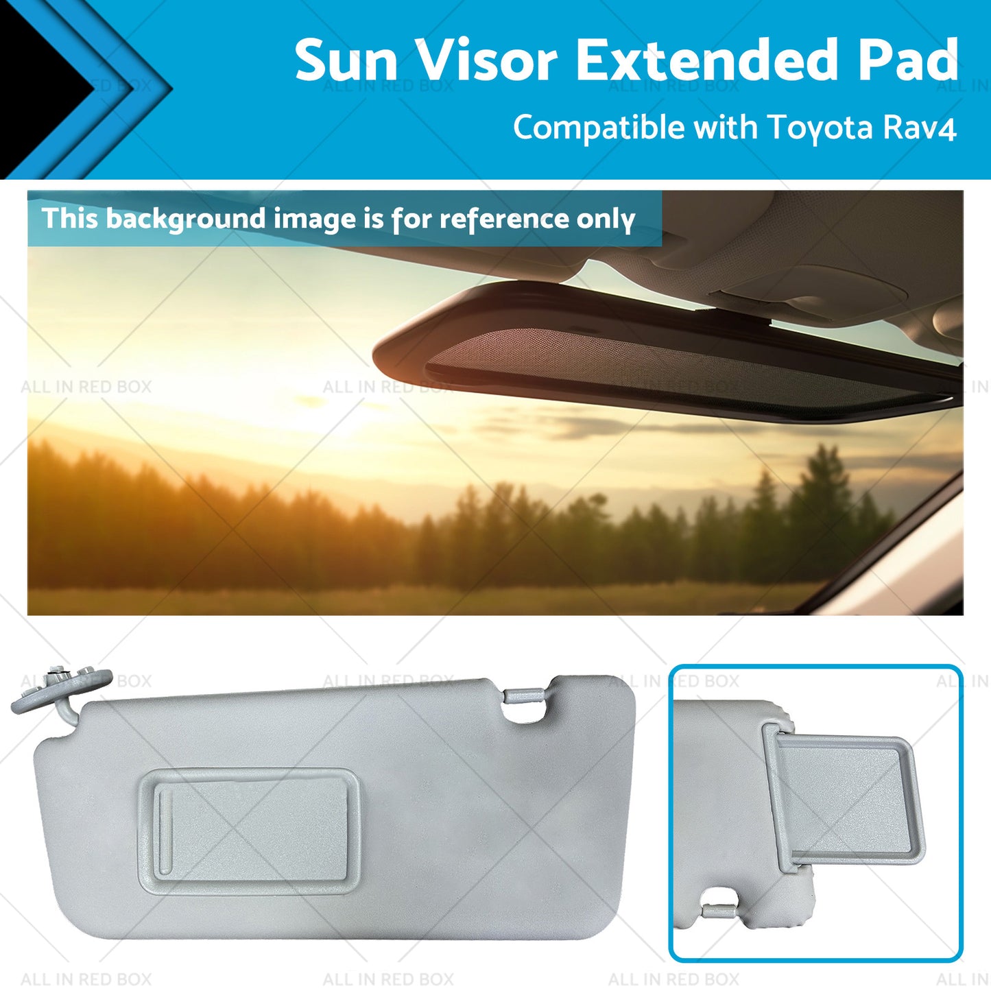 Sun Visor Extended Pad LH Left Passenger Side Suitable for Toyota Rav4 04-05