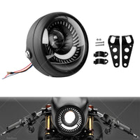 Motorcycle 6. 5inch LED Headlight Spiral Side Mount Bracket Suitable For Cafe Racer