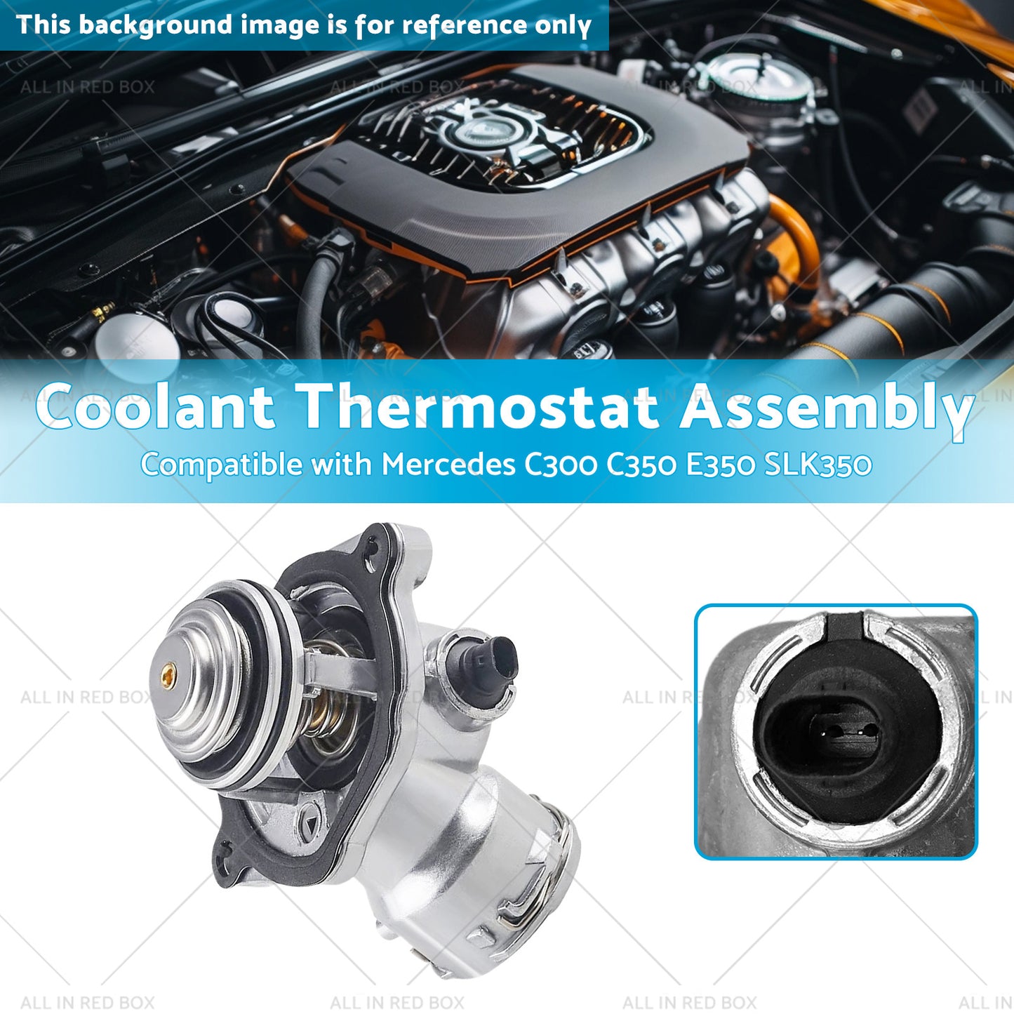 Coolant Thermostat Assembly Suitable for Mercedes C300 C350 E350 SLK350 50-12