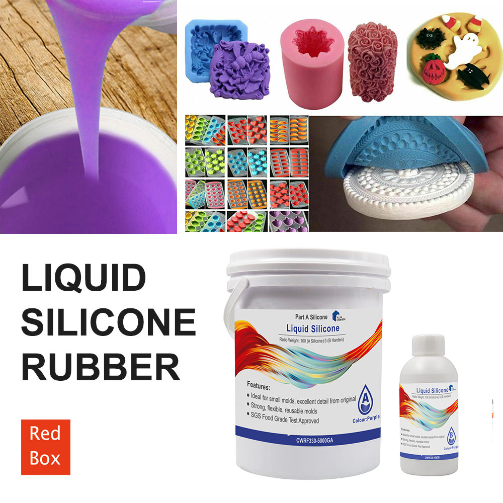 SH25 Liquid Silicone Rubber Mould Making Kit 100:3 Mix - 1Kg 5Kg 10Kg Purple