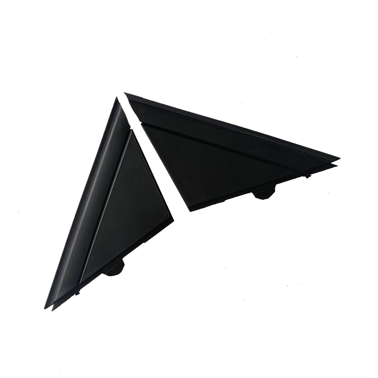 Matte Black Rear Mirror Triangle Trim Plate Suitable for 12-19 Fiat 500