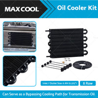 8 Row Remote Transmission Oil Cooler Radiator Converter Kits Manual To Automatic