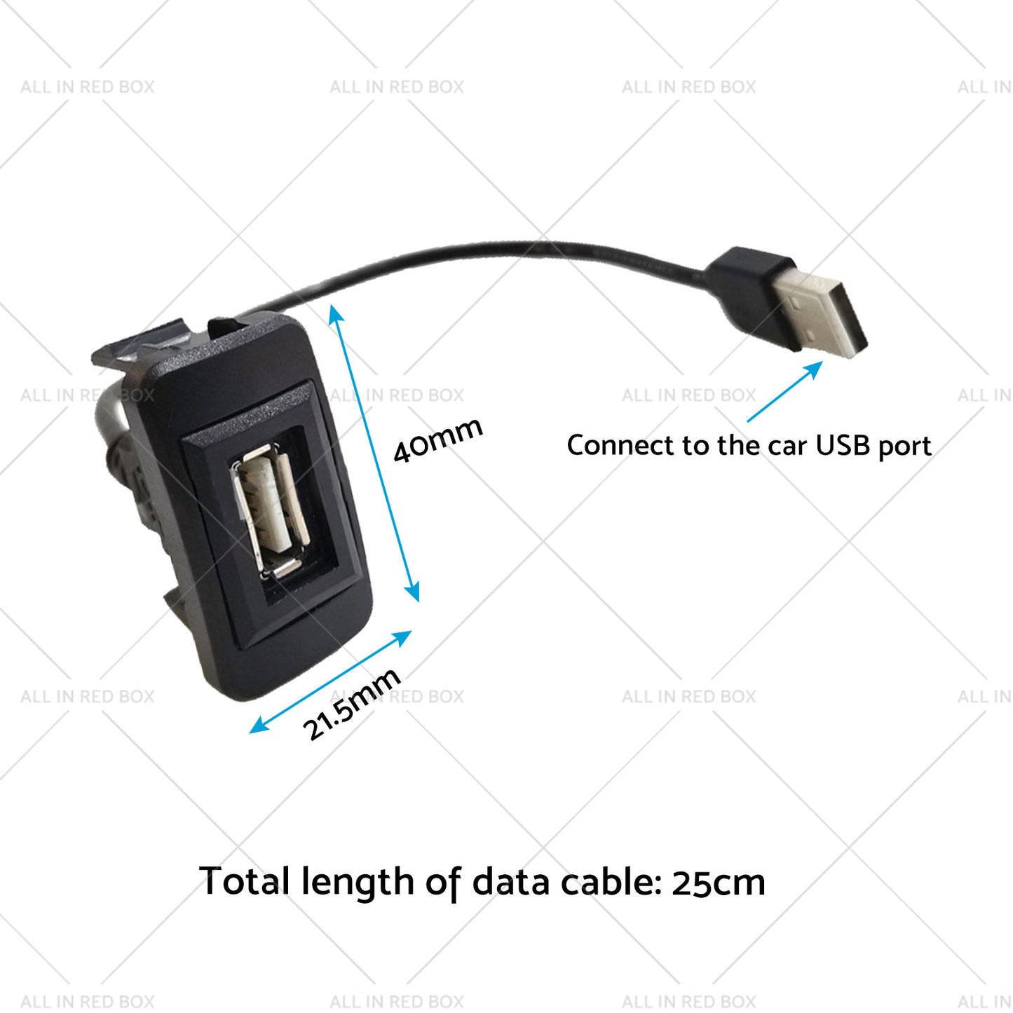 Replacement USB Passthrough Suitable For Toyota Hilux Prado Landcruiser 4Runner