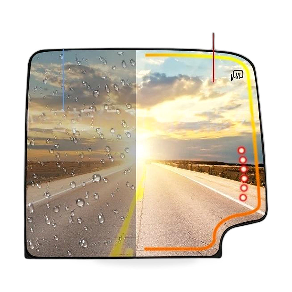 Side Mirror Glass with LED Suitable for Chevy Silverado GMC Sierra 2014-2017 - ZT2