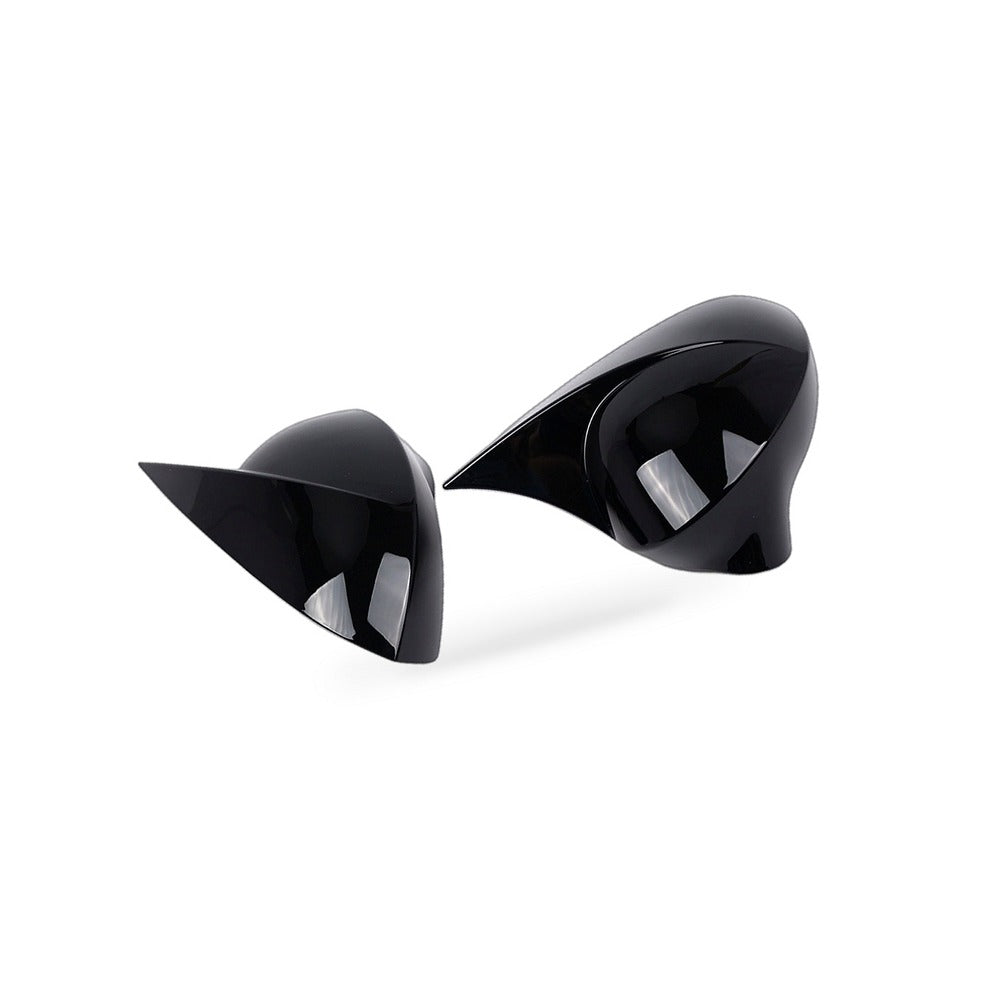 Mirror Cover Suitable for Seat Ibiza 2008-2016 Gloss Black Stick-On Bullhorn - BD4