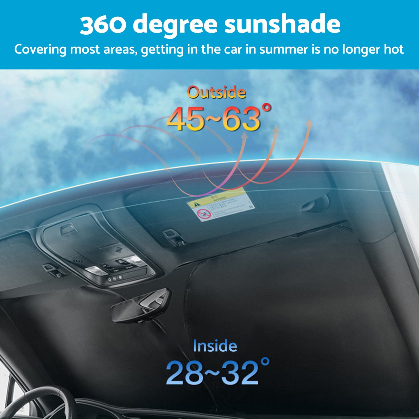 {{ 6 Layer WindScreen Sun Shade Suitable For Kia Carnival 2014-2020 UV Protection }} - Buy Car Parts Online at {{ Kaka Auto Parts }}.