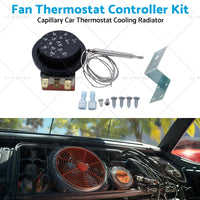 12V Adjustable Fan Thermostat Kit Thermostat Controller Kit 0-120°C AU