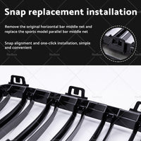 Bumper Grille Grill Suitable for BMW 4 Series F32 F33 F36 M3 F80 M4 Gloss Black