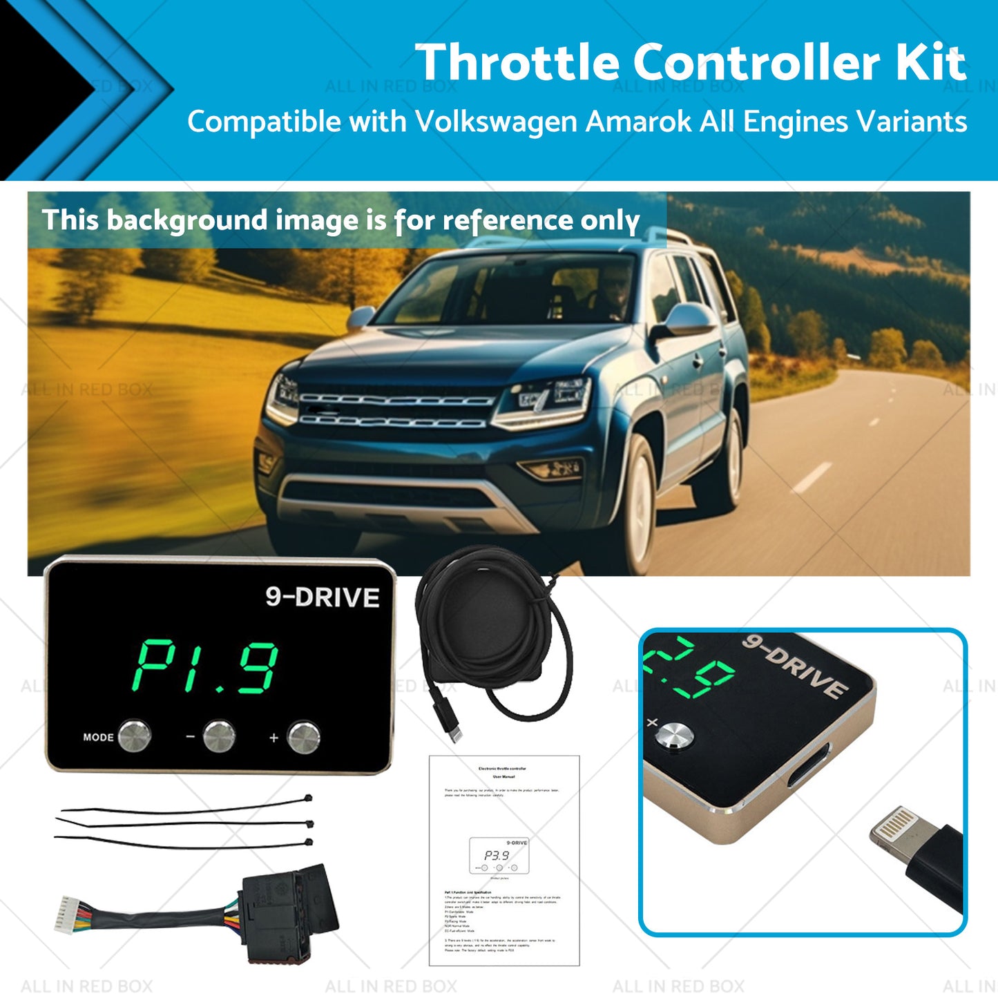 EVC Throttle Controller Kit Suitable for Volkswagen VW Amarok 2011-2021