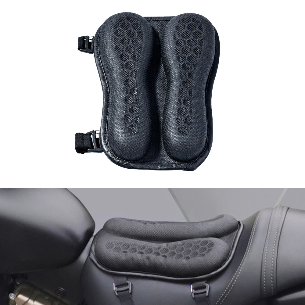 Foldable Passenger Motorcycle Gel Rear Seat Cushion 3D Honeycomb Structure