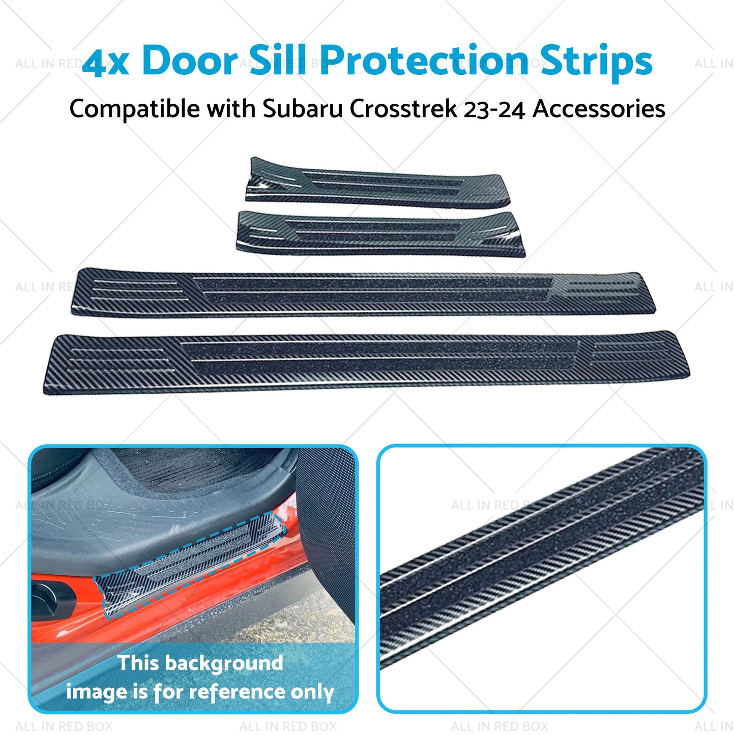 4PCS Door Sill Protection Strips Suitable for Subaru Crosstrek 23-24 Accessories