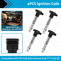 4PCS Ignition Coils Suitable for VW Golf Jetta Amarok Audi Q3 Q5 TT S3 1. 8L 2. 0L