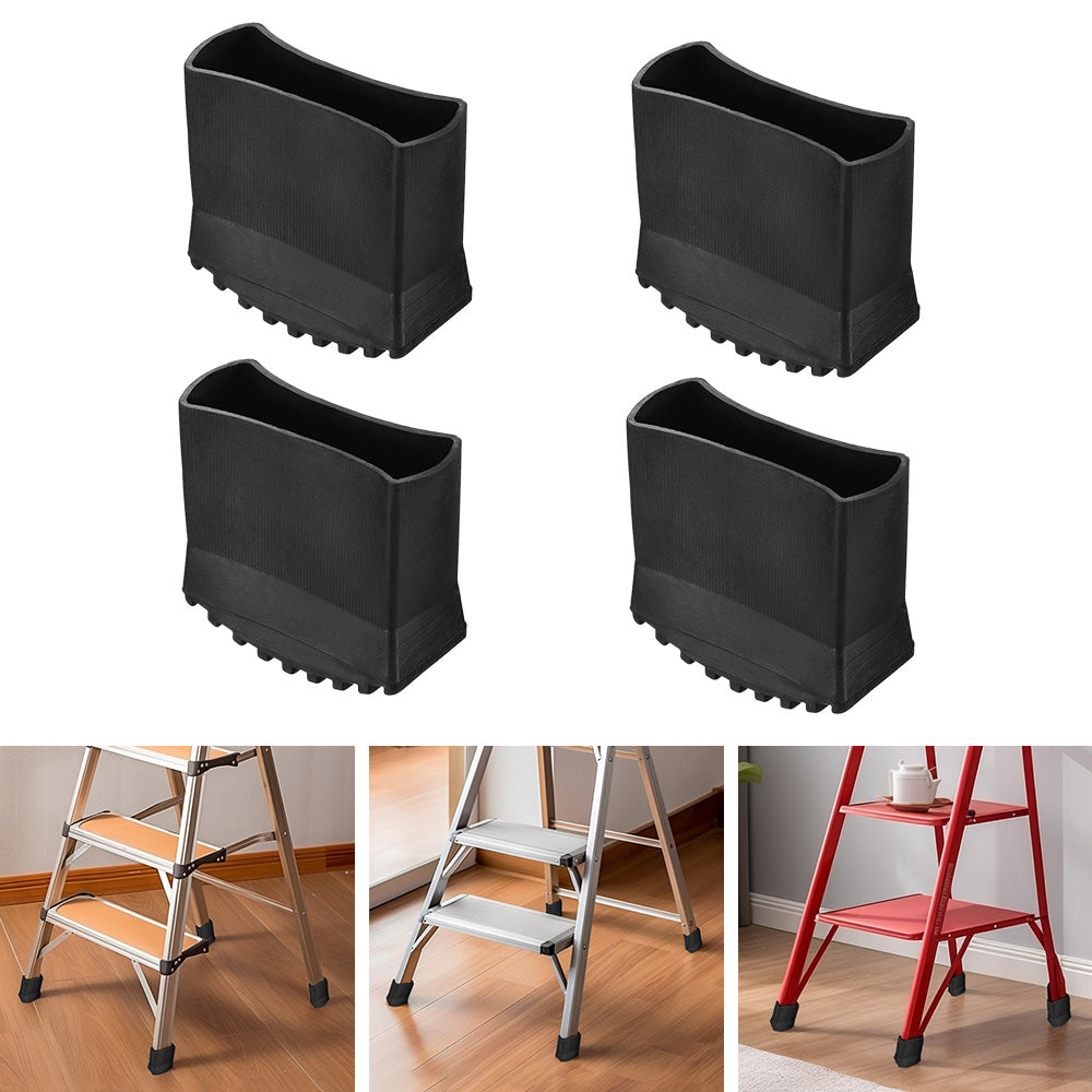 4Pcs Rubber Non Slip Ladder Feet Mat Cushion Replacement for Aluminum Ladder