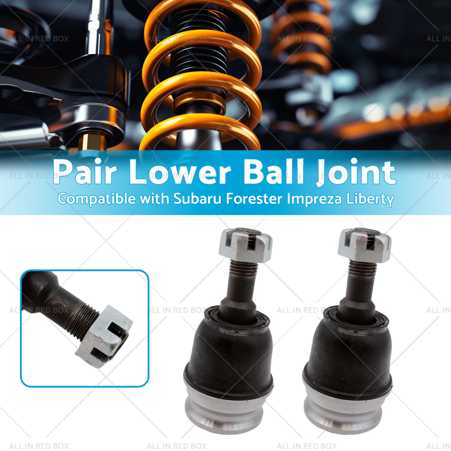 2x Lower Ball Joint Suitable for Subaru Forester Impreza Liberty Outback 89-10