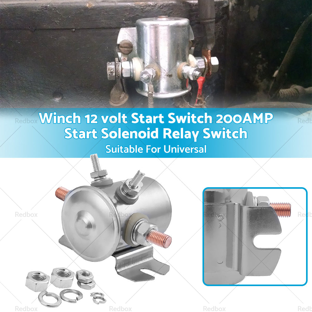 Universal Winch 12 volt Start Switch 200AMP Start Solenoid Relay Switch