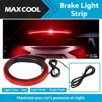 1M Red LED Car High Mount Third Brake Stop Rear Tail Light Bar Strip Universal