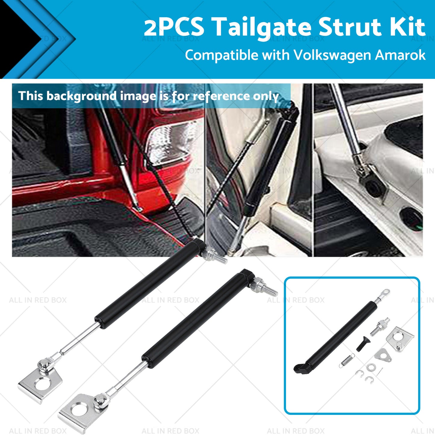 Tailgate Strut Kit Easy Up  and  Slow Down Suitable for Volkswagen Amarok 2012-2018