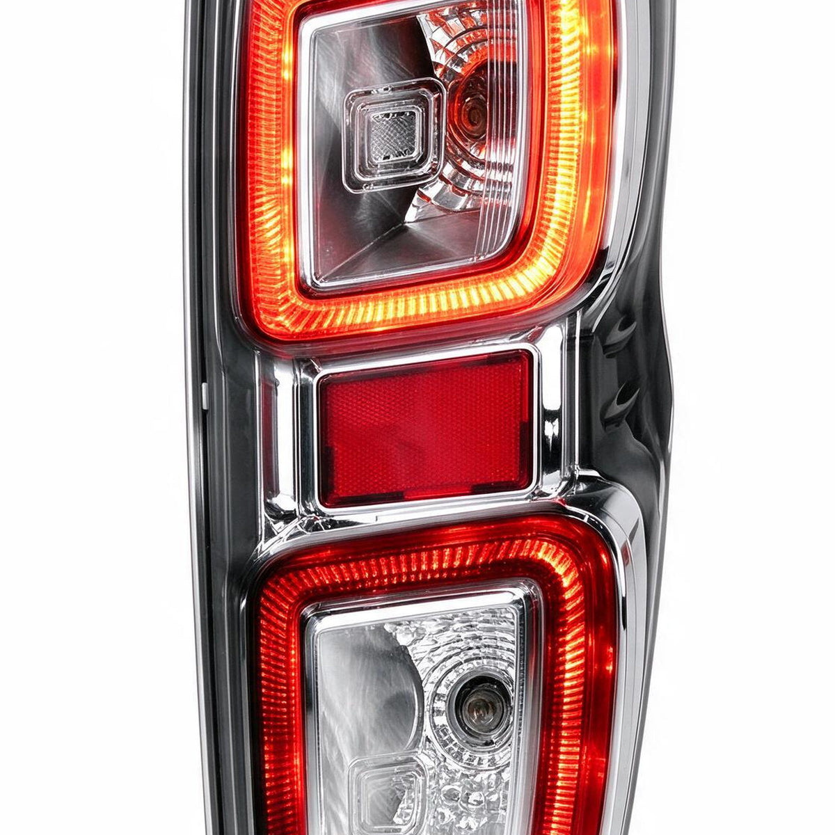 Tail Light Assembly LED Chrome Rim Suitable for Isuzu D-Max RG 2020-2024 - XQ1