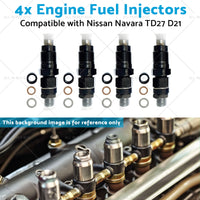 4x Engine Fuel Injectors Suitable for Nissan Navara TD27 D21 2. 7L 16600-43G23