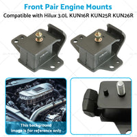 Front Pair Engine Mounts Suitable for Hilux 3. 0L KUN26R KUN16R KUN25R 05-16