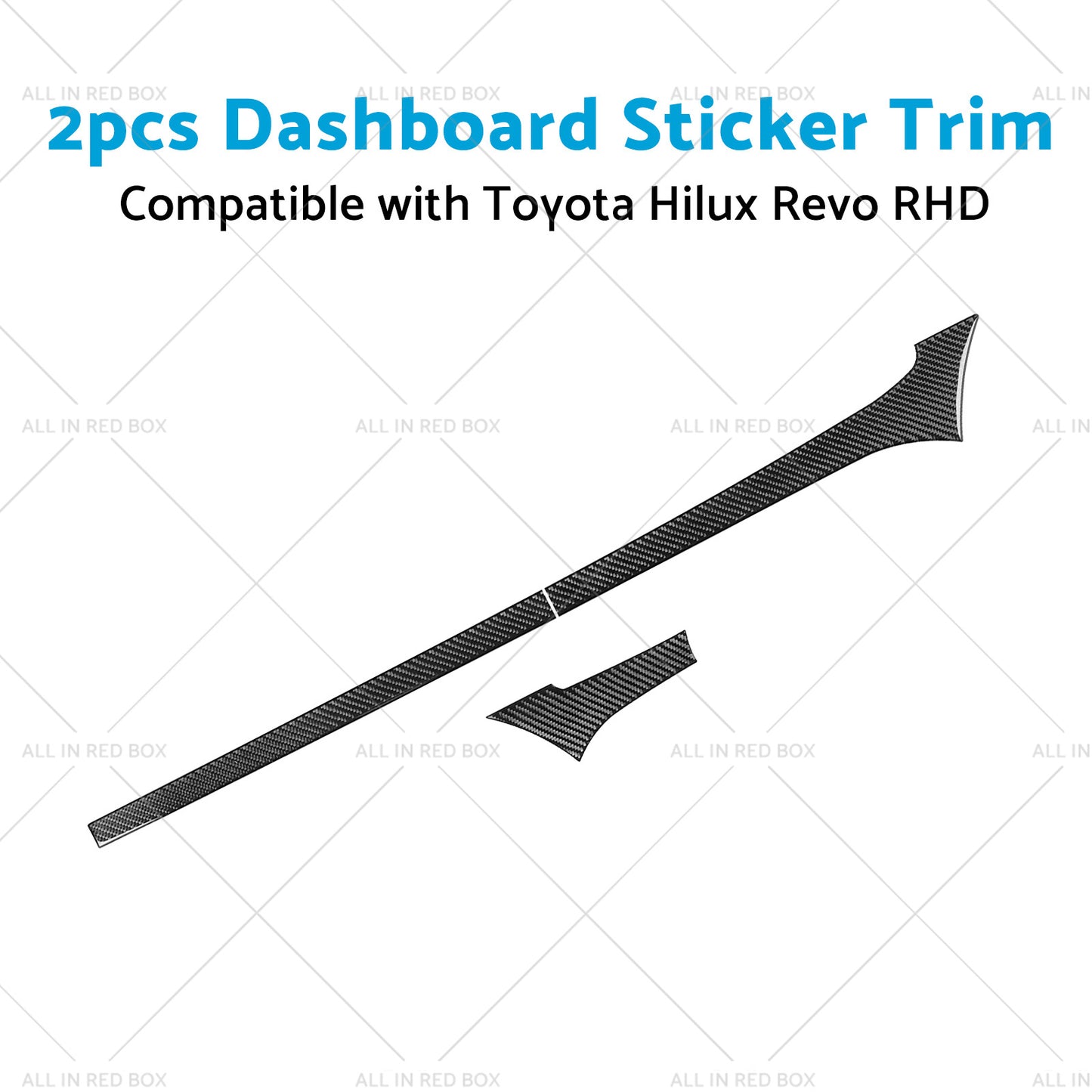 Carbon Fiber Dashboard Sticker Trim Suitable For Toyota Hilux Revo 2015-2023 RHD