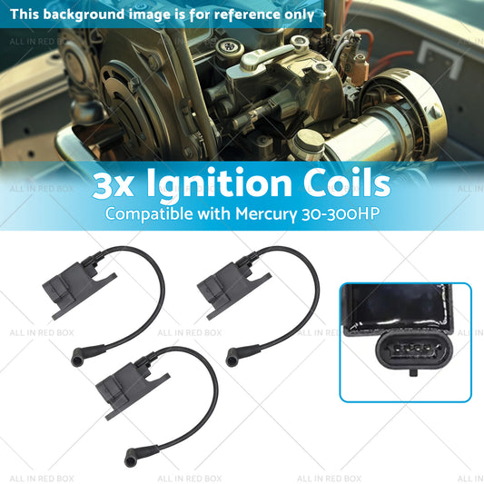 827509A10 114-7509 3x Ignition Coils Suitablefor Mercury 30-300HP Outboard Motor