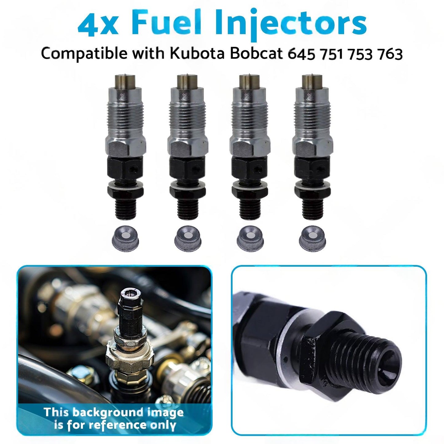 7023120 6722147 4x Fuel Injectors 6722147 Suitablefor 645 751 753 763 773 Kubota