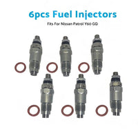 6x Diesel Fuel Injectors Suitable for Nissan Patrol GQ RD28T 2.8L