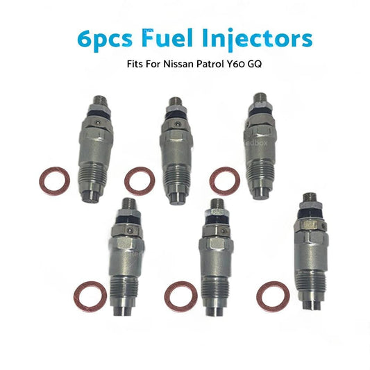 6x Diesel Fuel Injectors Suitable for Nissan Patrol GQ RD28T 2.8L