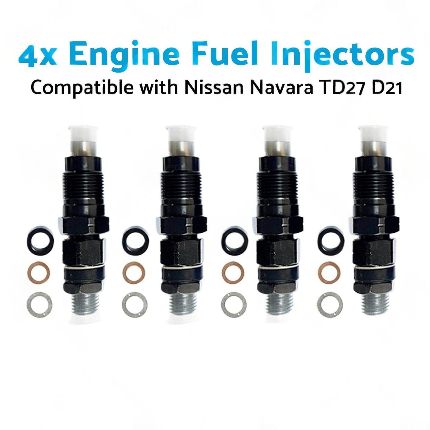 4x Engine Fuel Injectors Suitable for Nissan Navara TD27 D21 2. 7L 16600-43G23