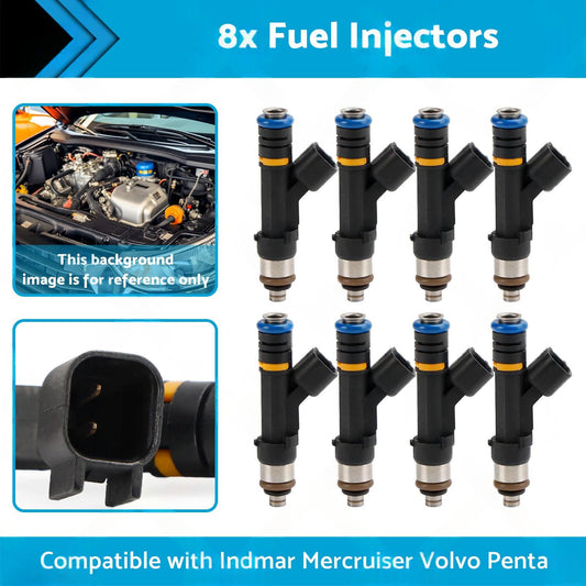 879312003 8x Fuel Injectors Suitable for Indmar Mercruiser Volvo Penta 07-13