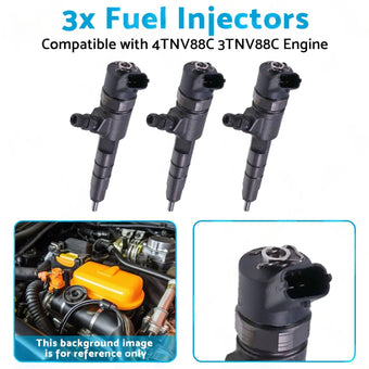 compare product 3x Fuel Injectors Suitable for 4TNV88C 3TNV88C Engine 129A00-53100 0445110463